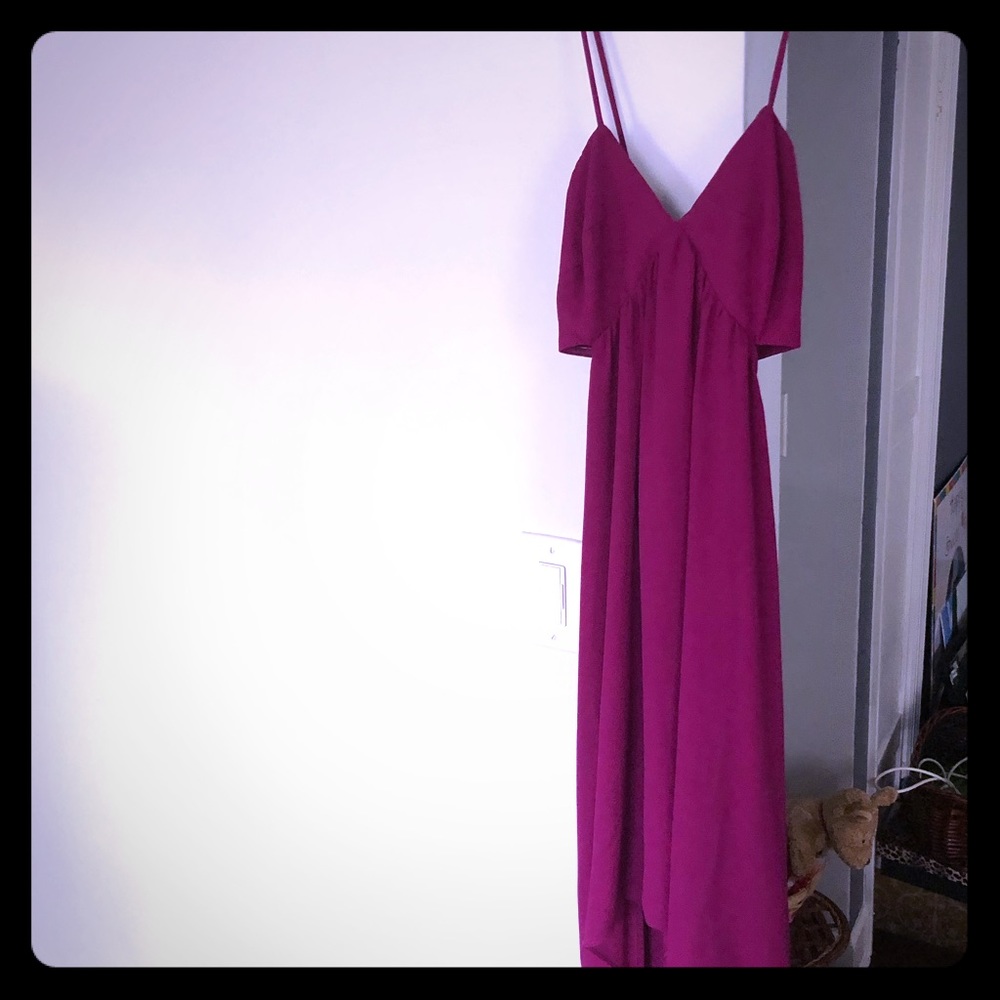 Express high to low cut out dress